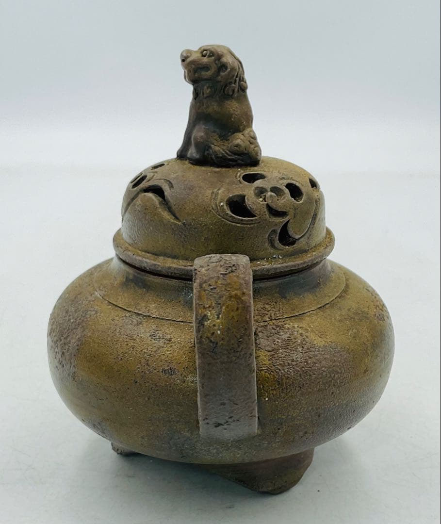 ◉【13】◉昭和初期の作品　木村陶峰　備前焼香炉　共箱　茶道具◉