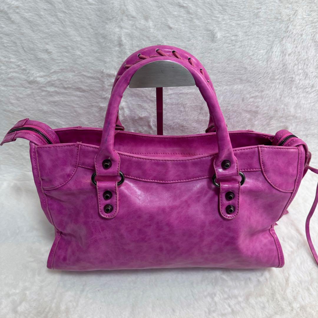 BALENCIAGA シティ city 風　ハンドバッグ　2way ピンク