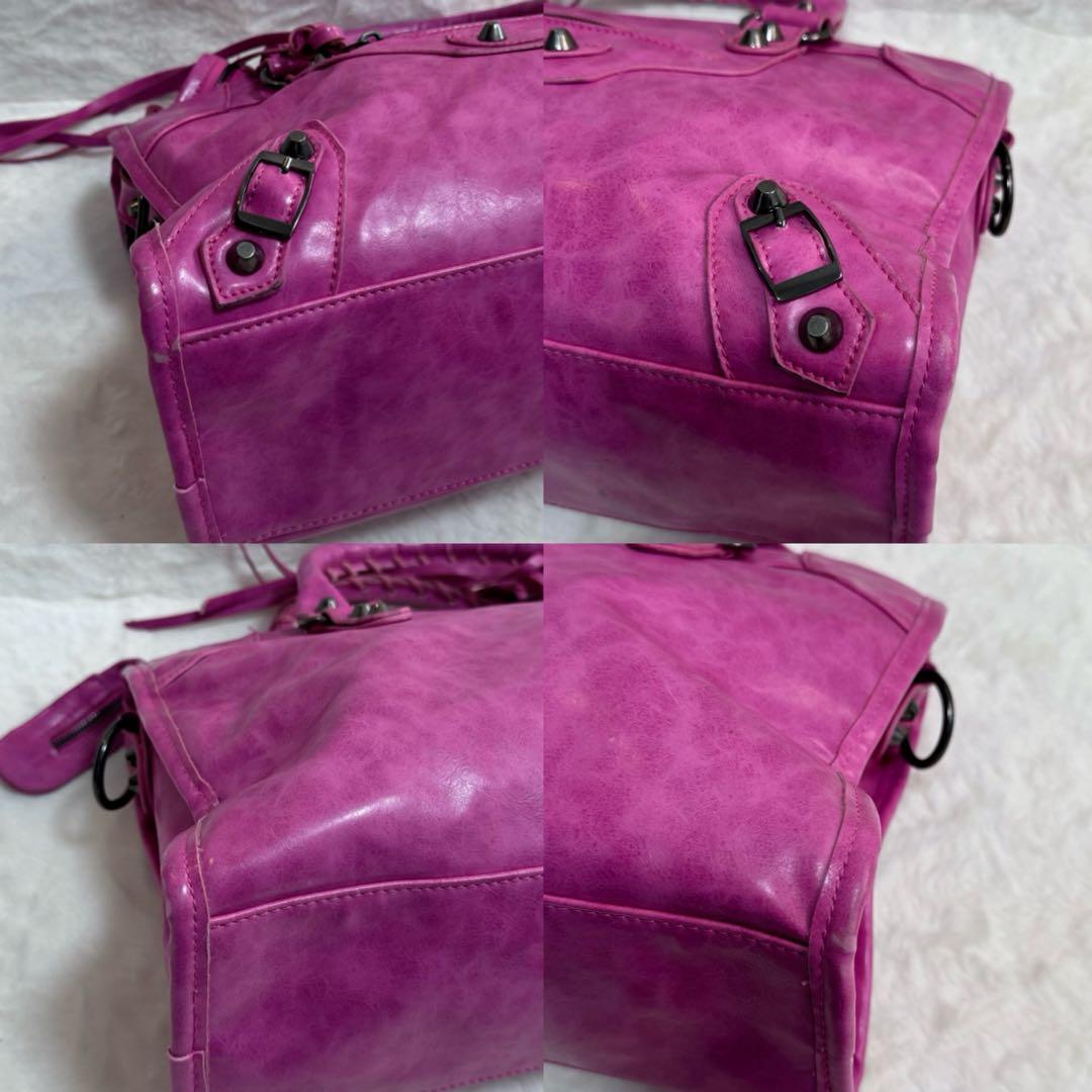 BALENCIAGA シティ city 風　ハンドバッグ　2way ピンク