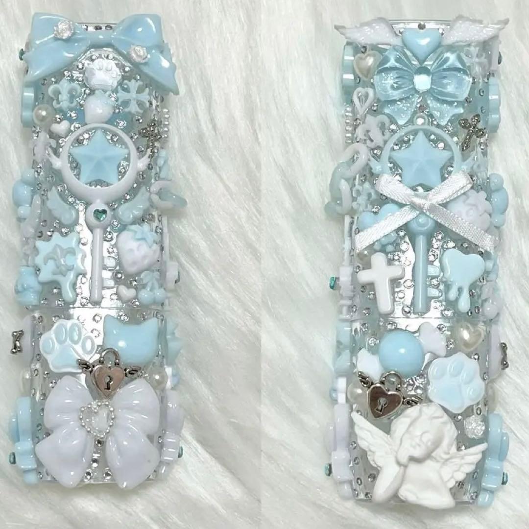 IQOSイルマデコ　イルマワンデコ　水色　ホワイト　魔法少女　天使　埋め尽くし