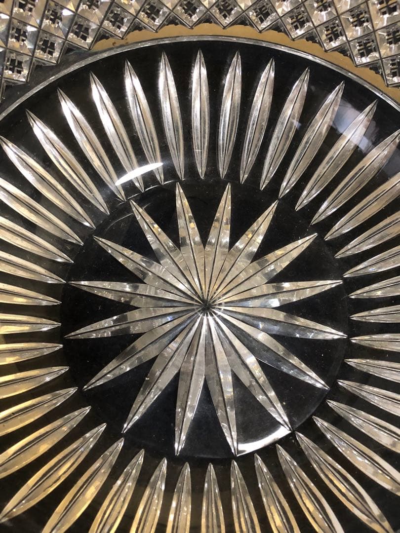 《R》茶道具 硝子 水指 カットガラス ボウル　250714E2