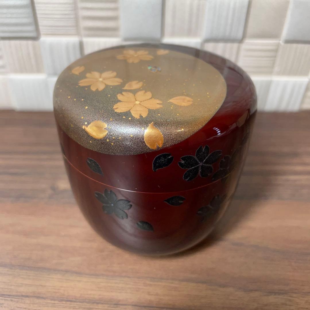 茶道】大棗 夜桜蒔絵 吉田華正