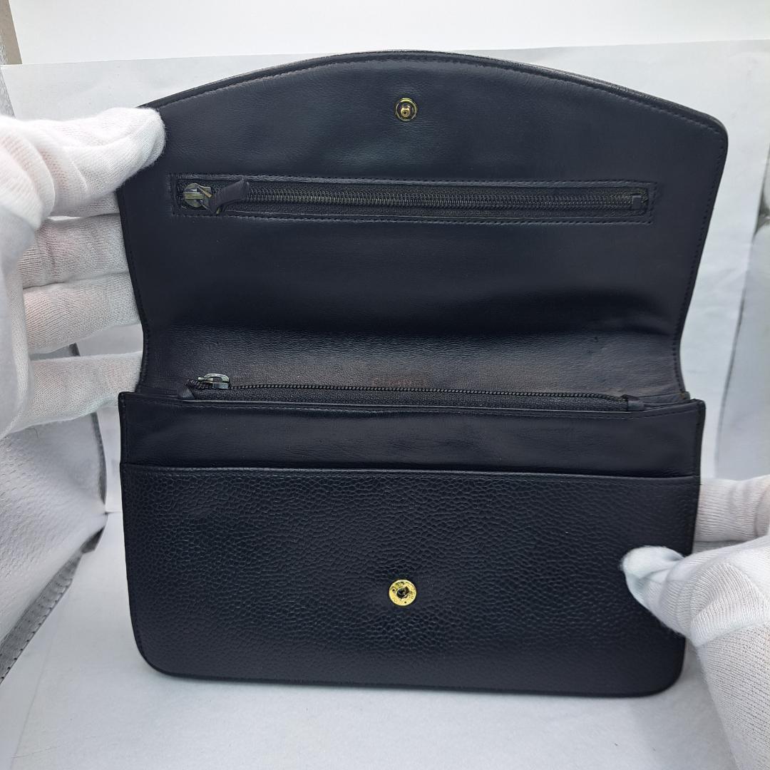 K*n様 CHANEL　デカココ　二つ折り財布　キャビアスキン　長財布　財布