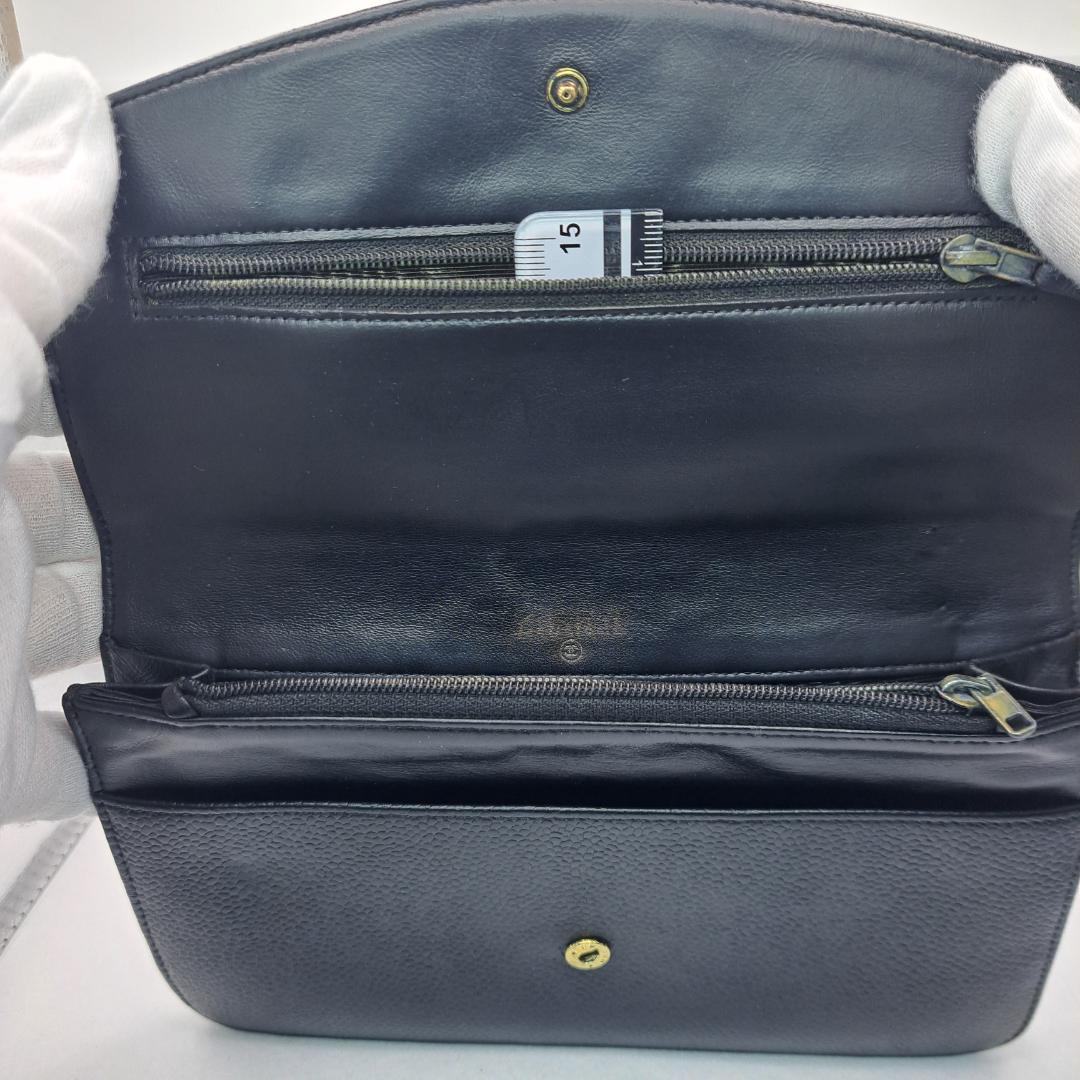 K*n様 CHANEL　デカココ　二つ折り財布　キャビアスキン　長財布　財布