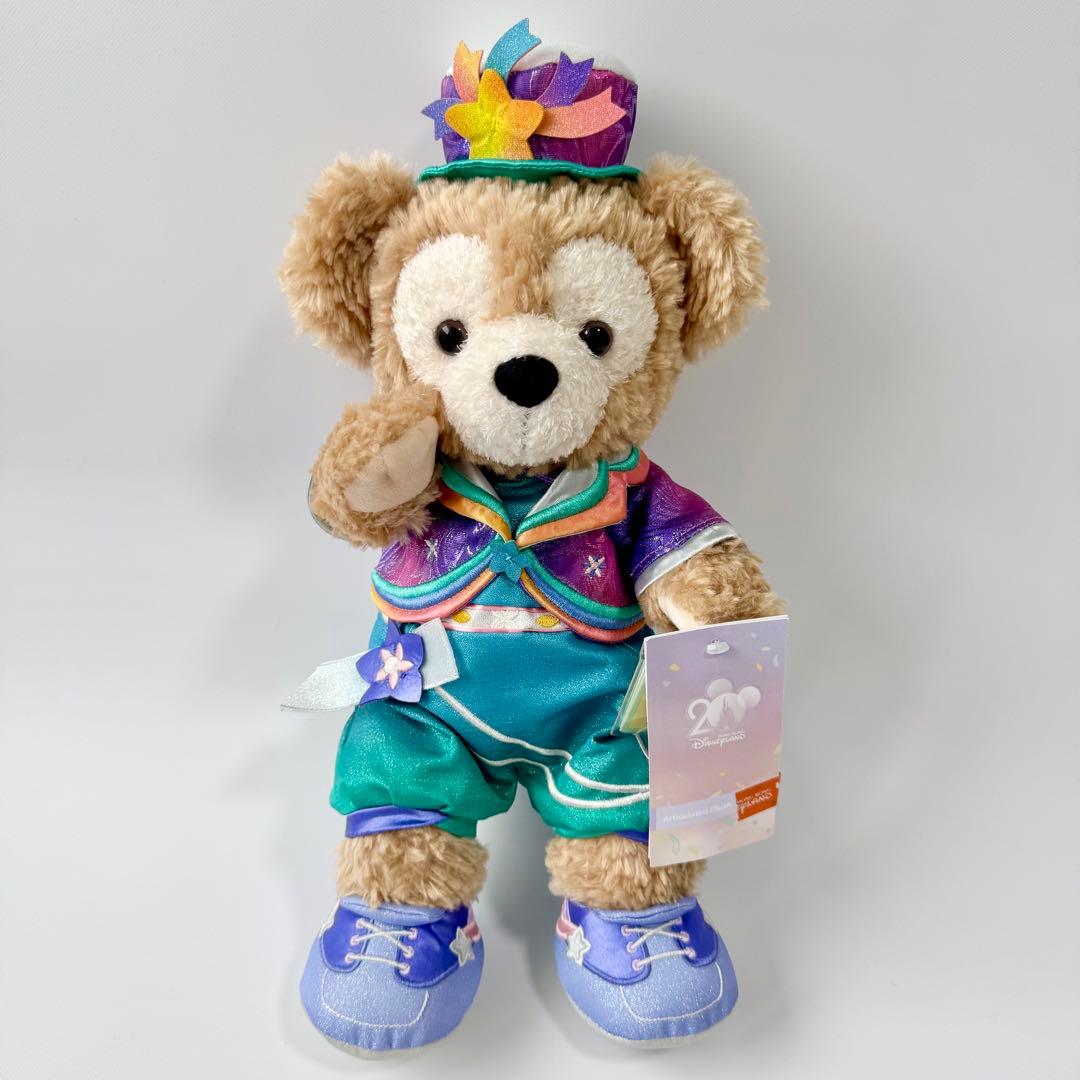 ダッフィー　ワイヤー　スケルトン入り　ポージーぬいぐるみ　香港ディズニー20周年