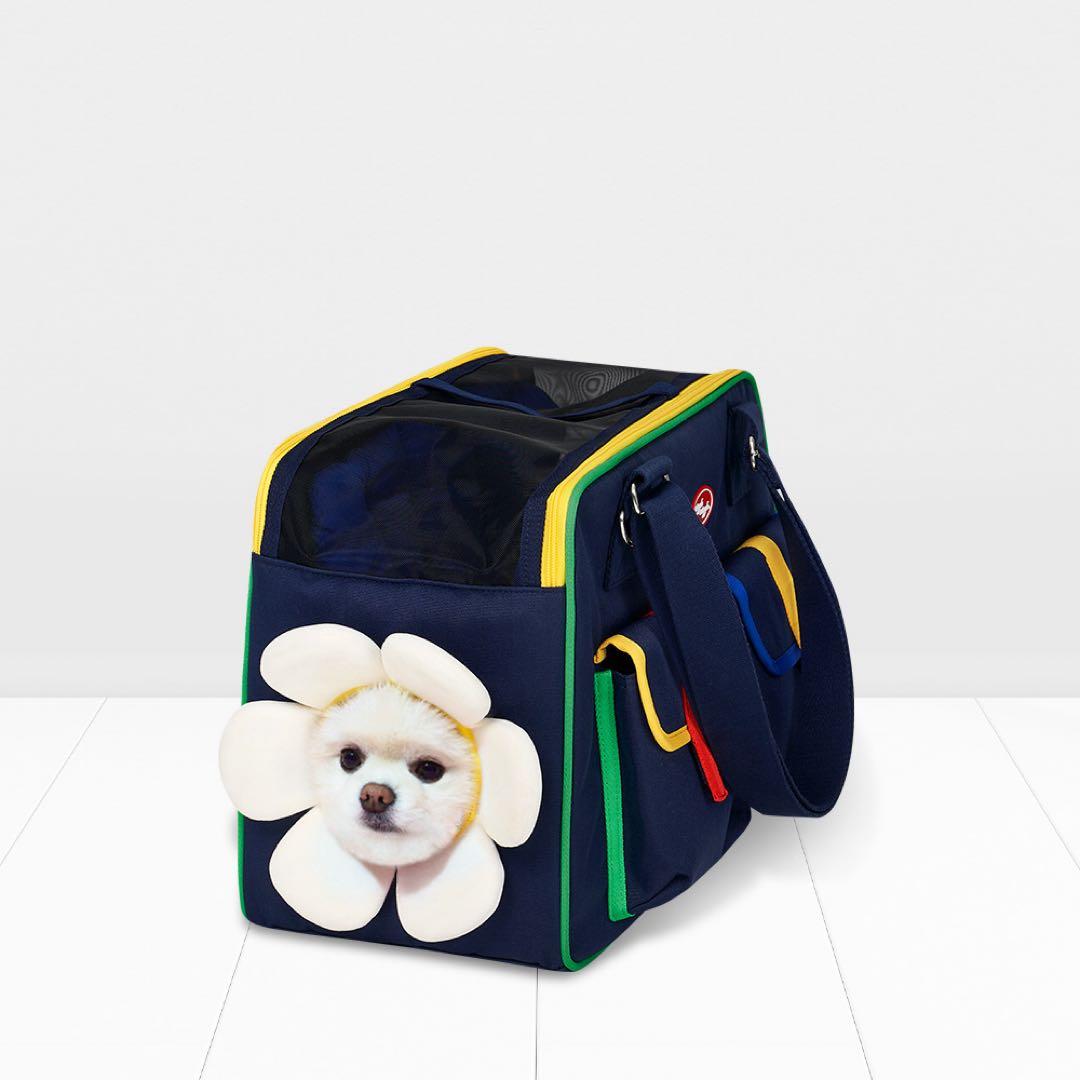 wiggle wiggle x pethroomコラボ 犬用 キャリーバッグ wiggle wiggle x pethroom collaboration navy dog carrier bag - Ship
