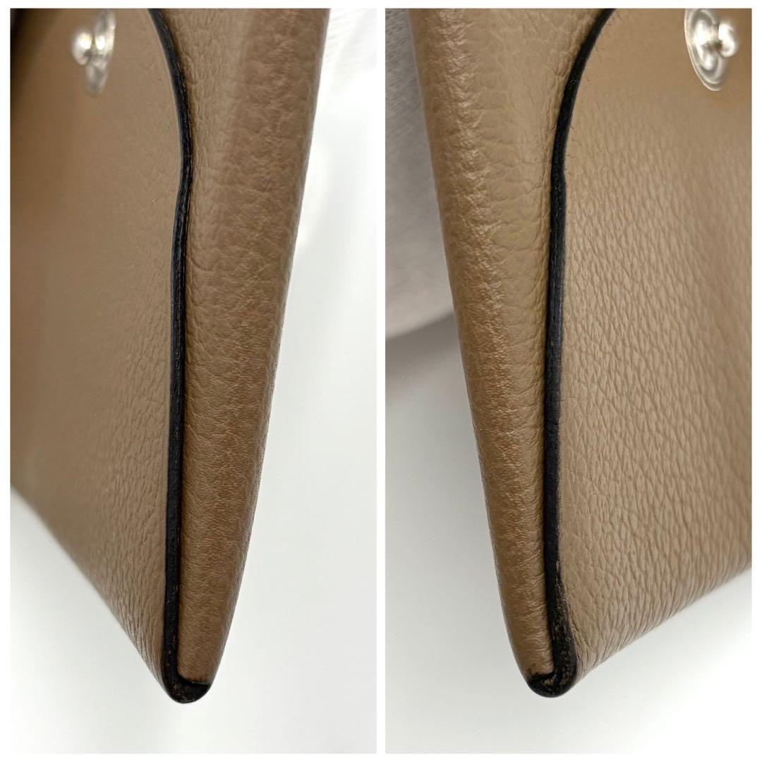 美品✨HERMES バスティア シェーブル D刻 エトゥープ ケース