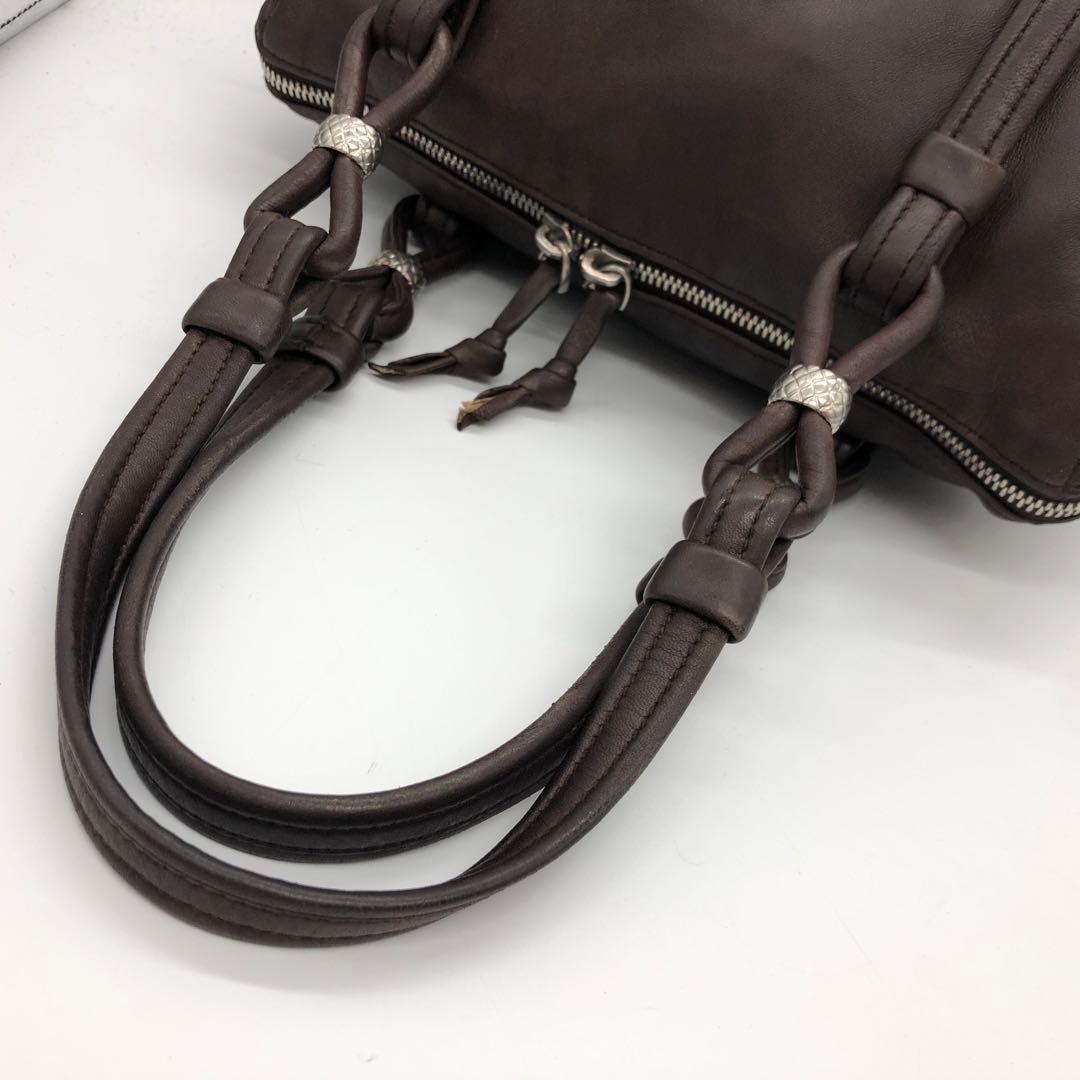 ボッテガヴェネタ　ミニボストンバッグ ダークブラウン イントレチャート