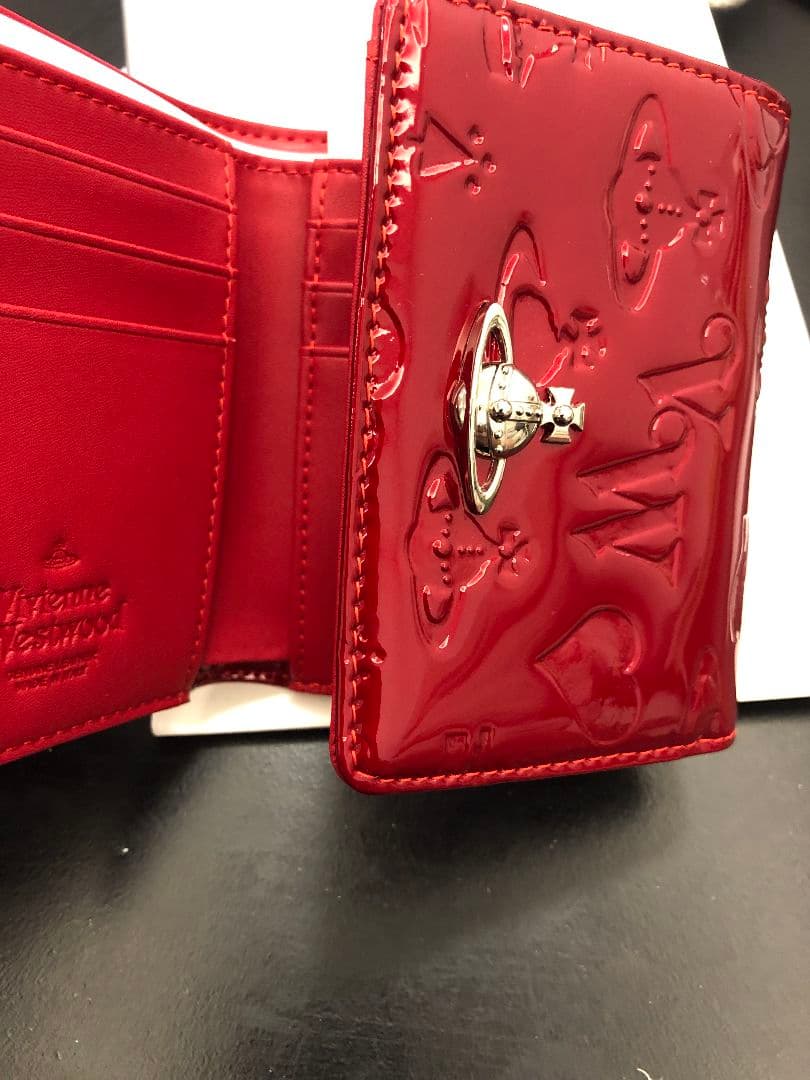 y プロフ必読 Vivienne Westwood 赤 三つ折り財布