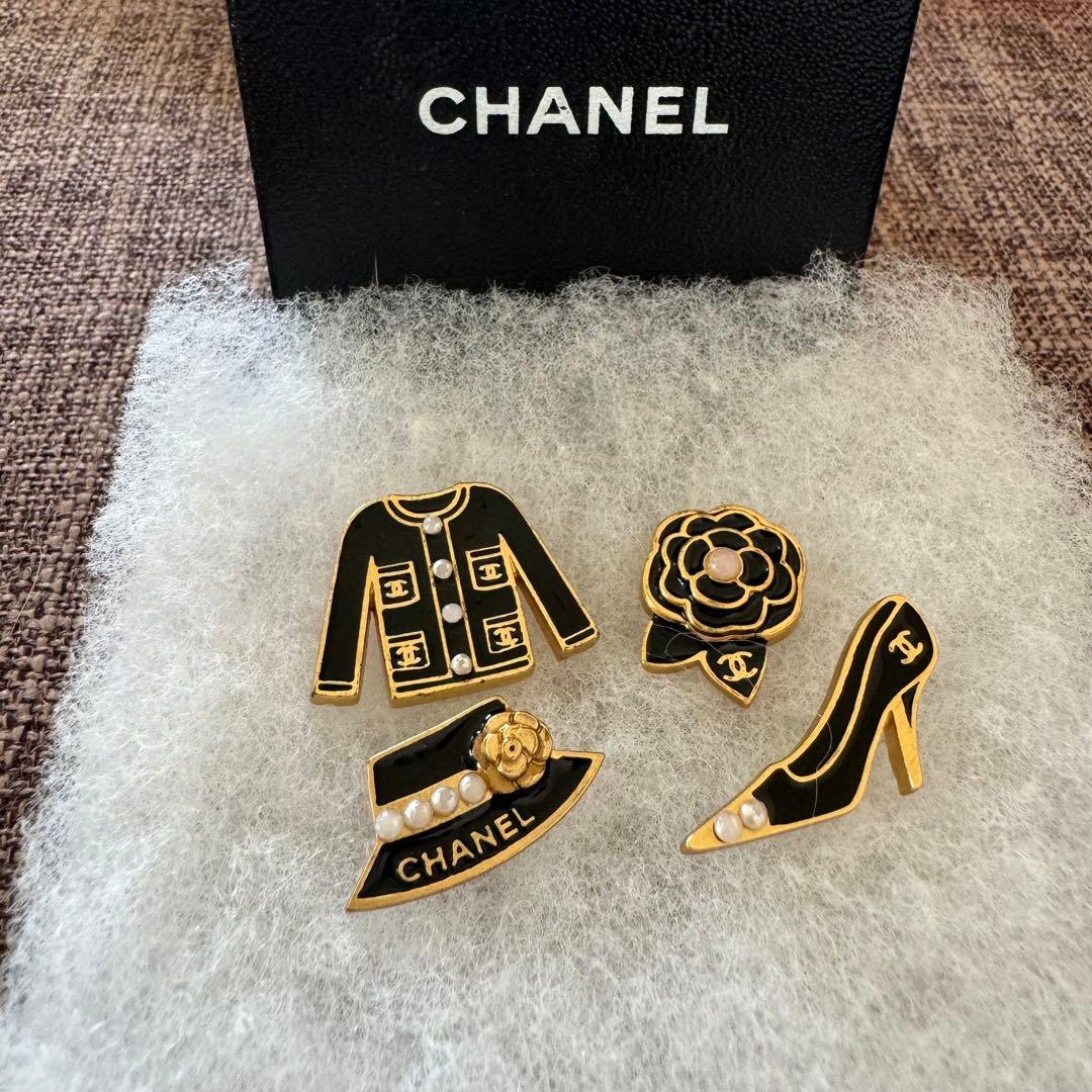 シャネル CHANEL ピンズ ピンバッジ ピンブローチ 正規品 セット