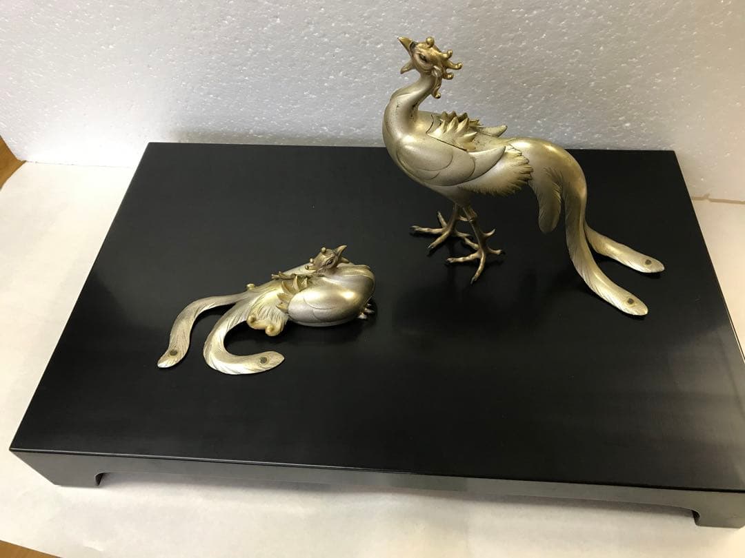 鋳銅:鳳凰置物(川和暁雲作) - メルカリ