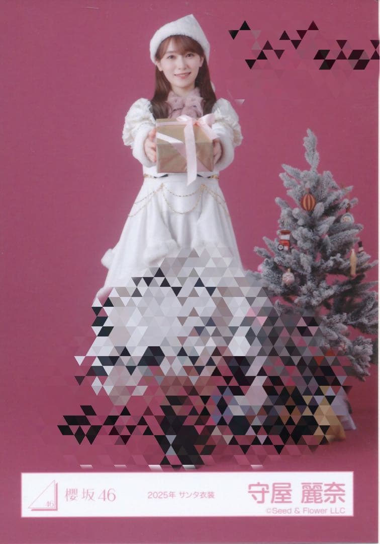 守屋麗奈 直筆サイン入り生写真(2025年サンタ衣装) ヒキ - メルカリ