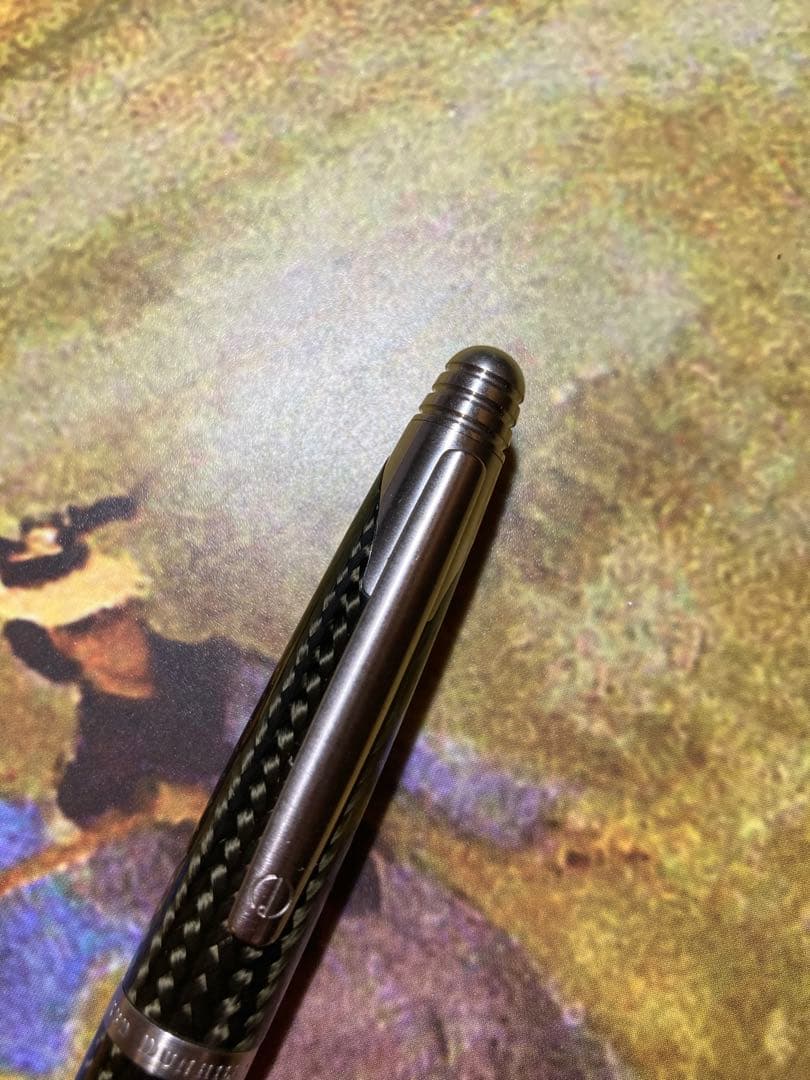 ダンヒル ボールペン カーボンファイバー ブラッシュトパラジウム