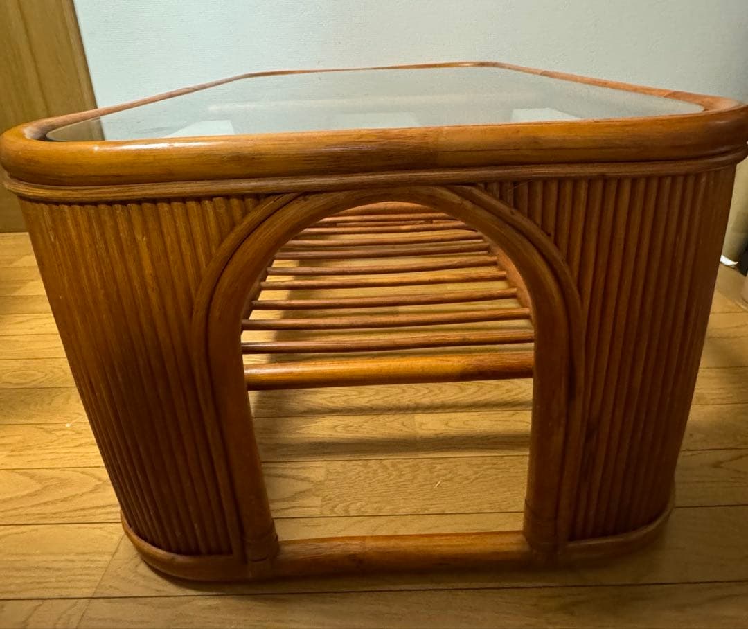 Oliver ラタン座卓 レトロ ヴィンテージ センターテーブル