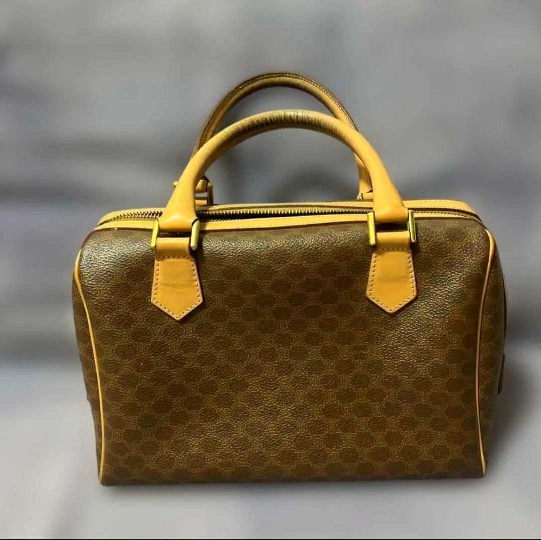 CELINE ⭐︎ブラウン⭐︎マカダム柄ミニボストンハンドバッグ