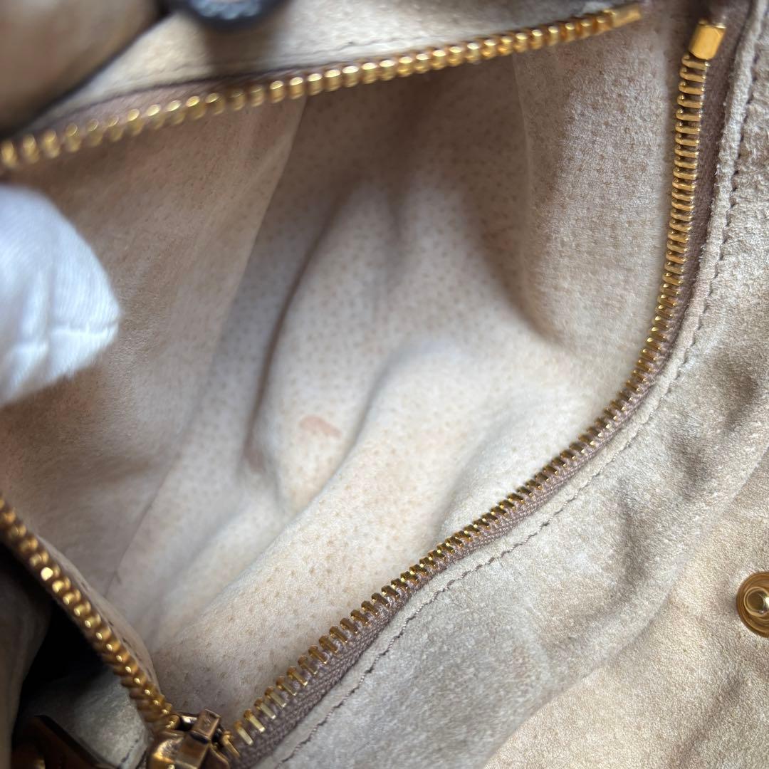 miu miu 2way ショルダーバッグ ロゴ レザー archive 茶