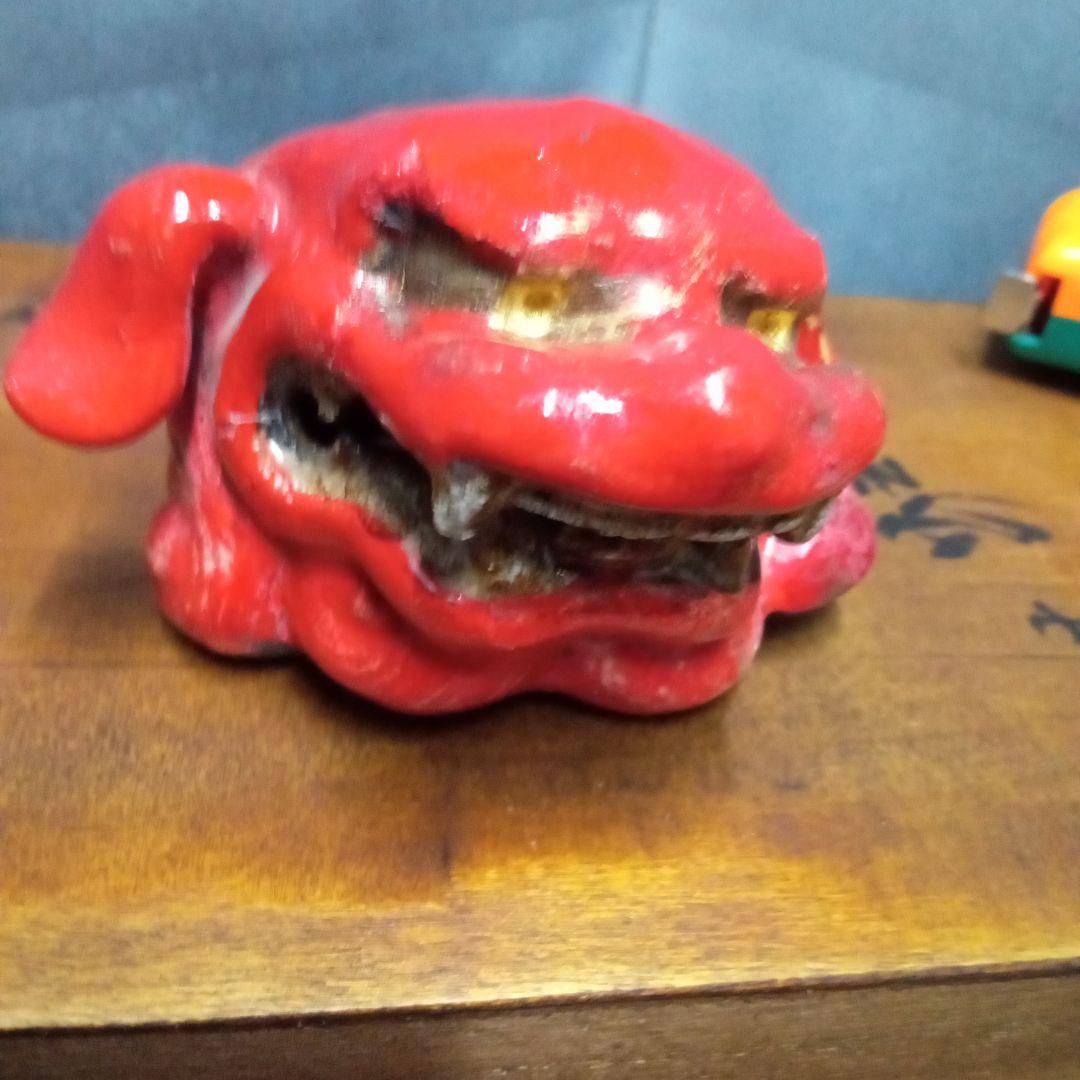 獅子赤香炉、楽家十二代弘入造、サイズ、約、高10センチ.