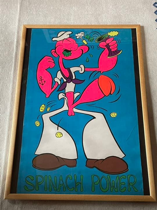 70s ポパイ ビンテージ ブラックライトポスター エロ サイケ ヒッピー