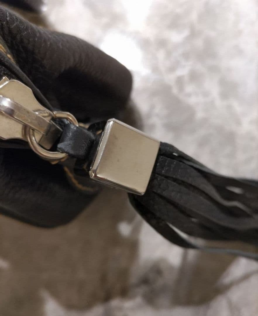 美品✨シャネル フリンジ タッセル ミニボストンバッグ/キャビアスキン