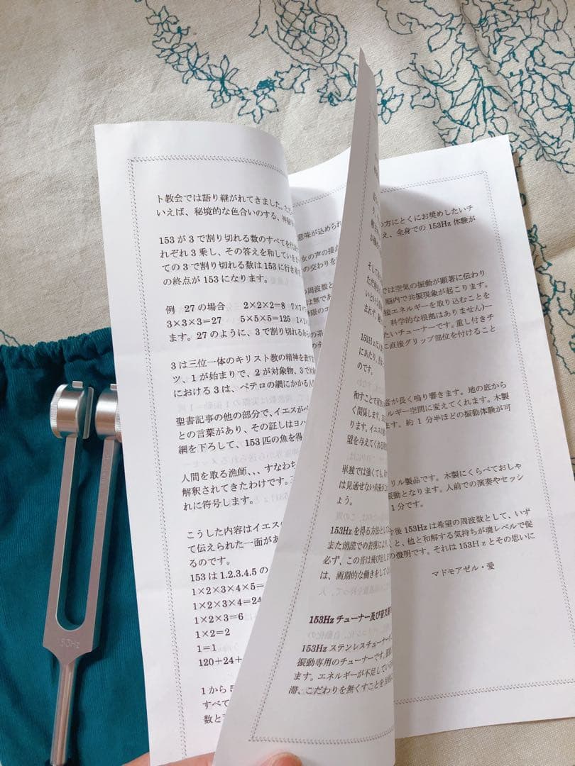 マドモアゼル愛　153Hz 重し付きチューナー　シリアル番号入り