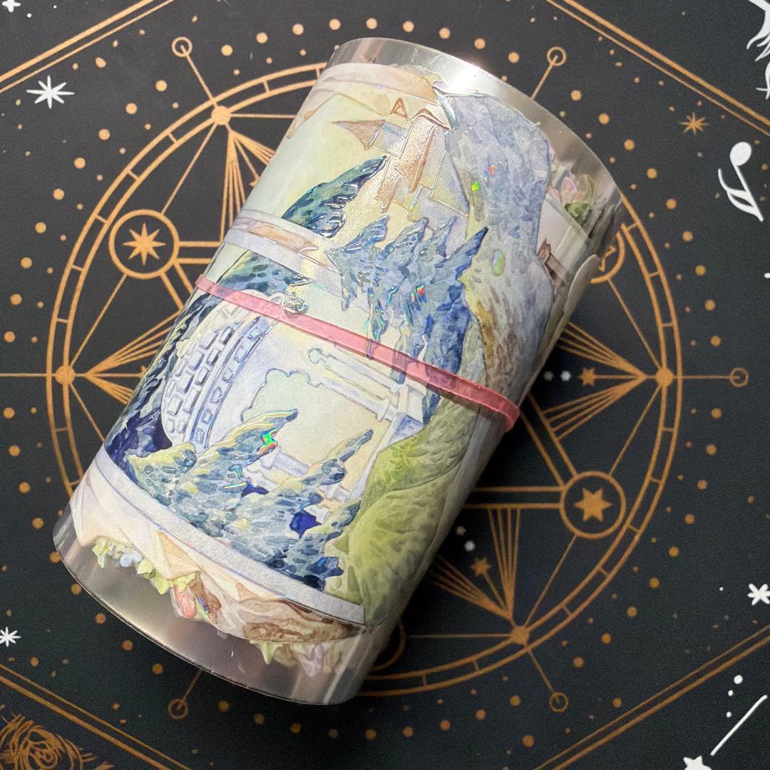 【8955】海外　マステ　中古巻　貝殻光マスキングテープ　背景系 8955】海外 マステ 中古巻 貝殻光マスキングテープ 背景系