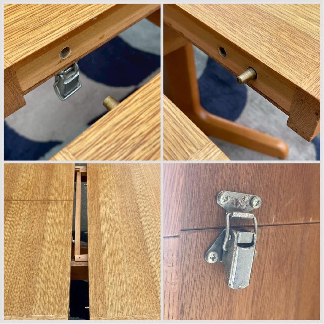 ※こ出品※ 日進木工 オーク材 伸長式 ダイニングテーブル