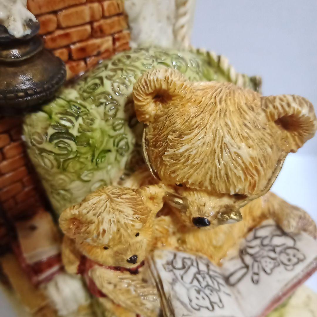 くま親子ブックスタンド 絵本 アンティーク