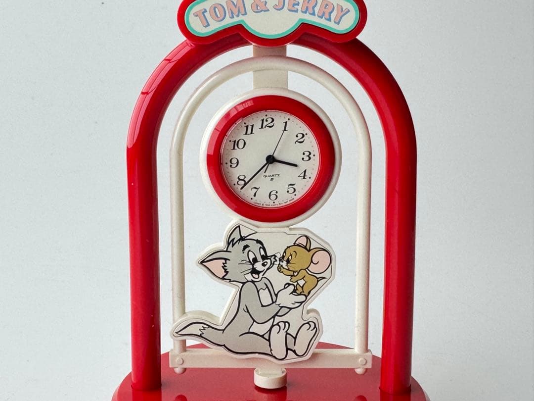 服部セイコー トムとジェリー アーチ型 置時計 昭和レトロ 80年代