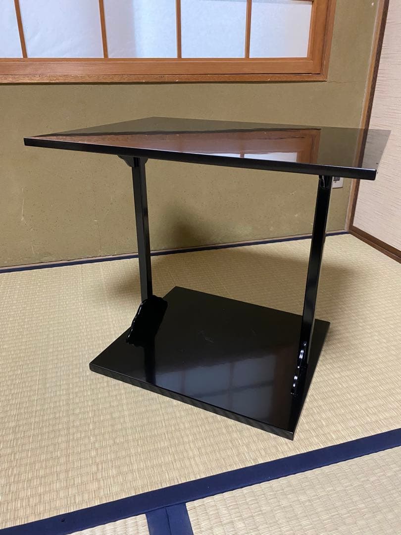 茶道具】戸塚富悦造 而妙斎好 真塗四方棚（紙箱）組立式 送料