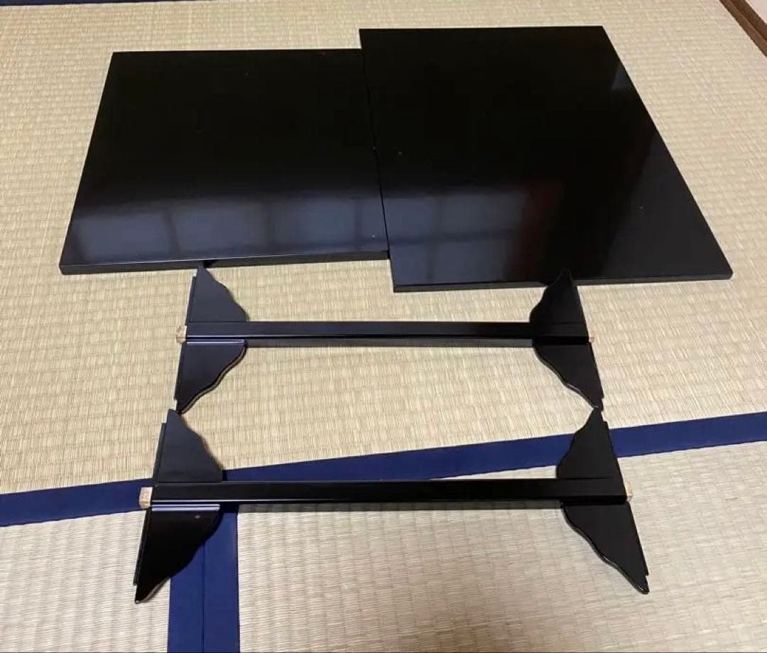 茶道具】戸塚富悦造 而妙斎好 真塗四方棚（紙箱）組立式 送料