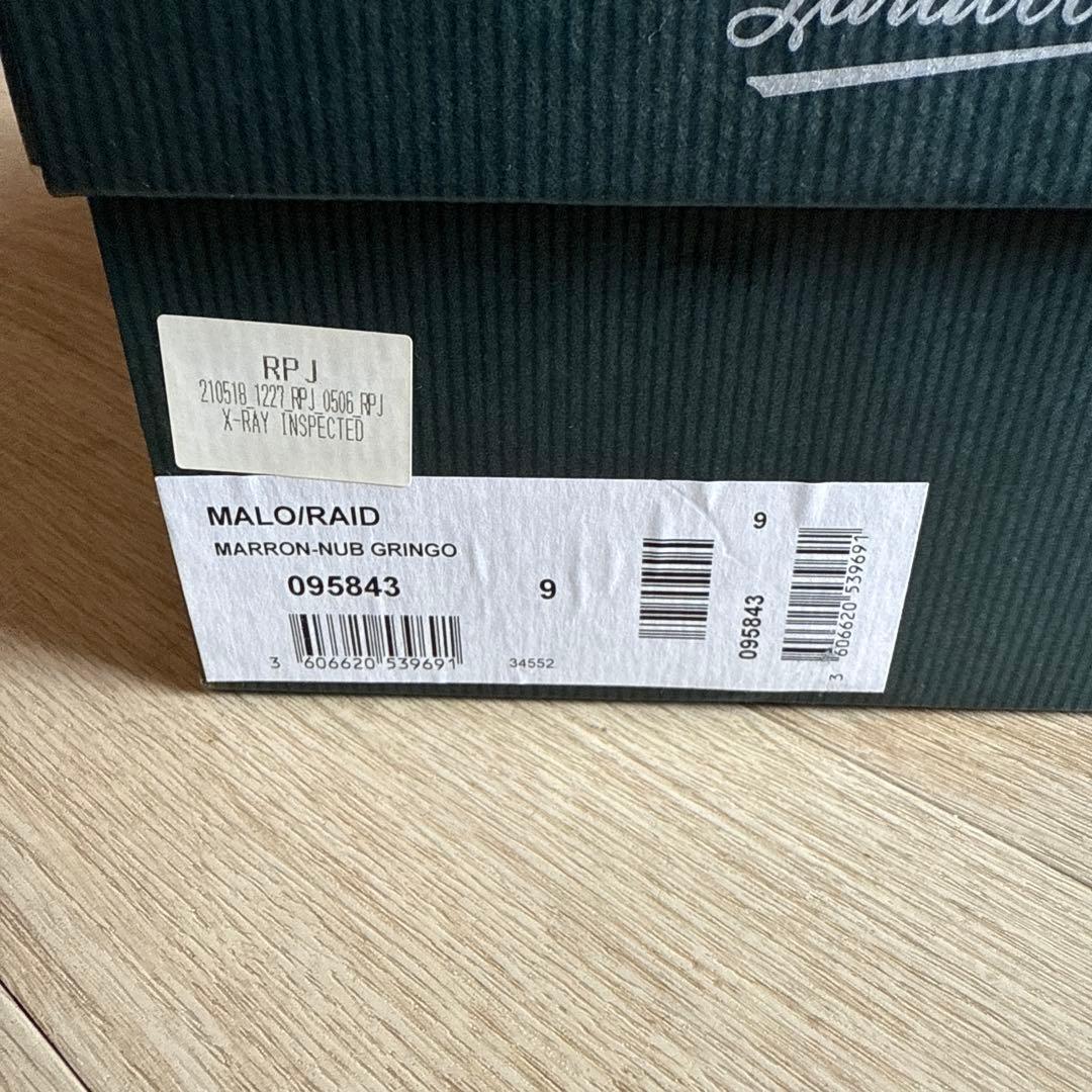 ほぼ新品　パラブーツ paraboot MALO マロ　ヌバック27.5cm