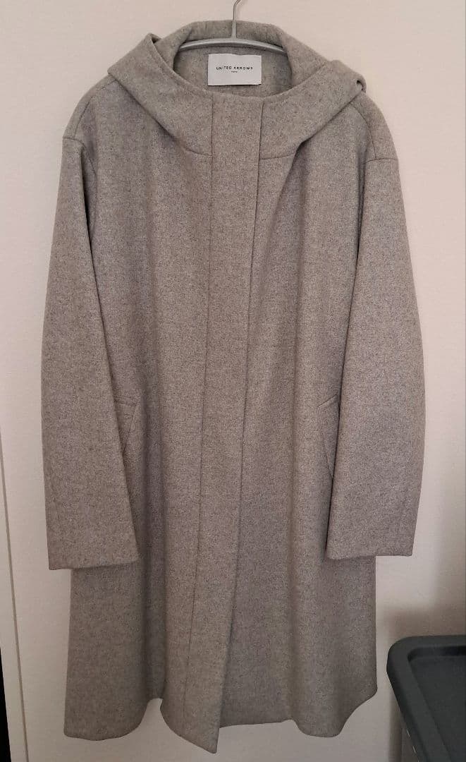 最終お値下げ！美品 ユナイテッドアローズ フード付コート グレー 40 L