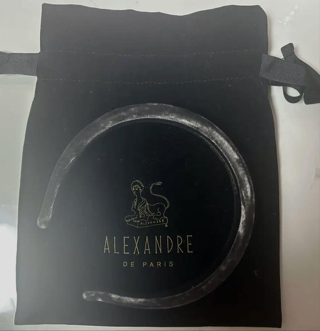 ALEXANDRE DE PARIS ベロアカチューシャ2.5センチ グレー - メルカリ