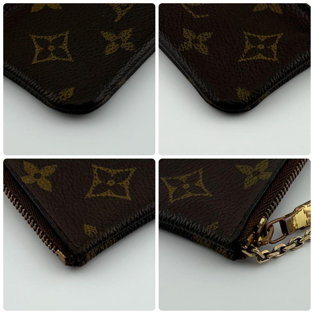 【良品】ルイヴィトン　モノグラム　ポシェット・クレ　ケース　ブラウン