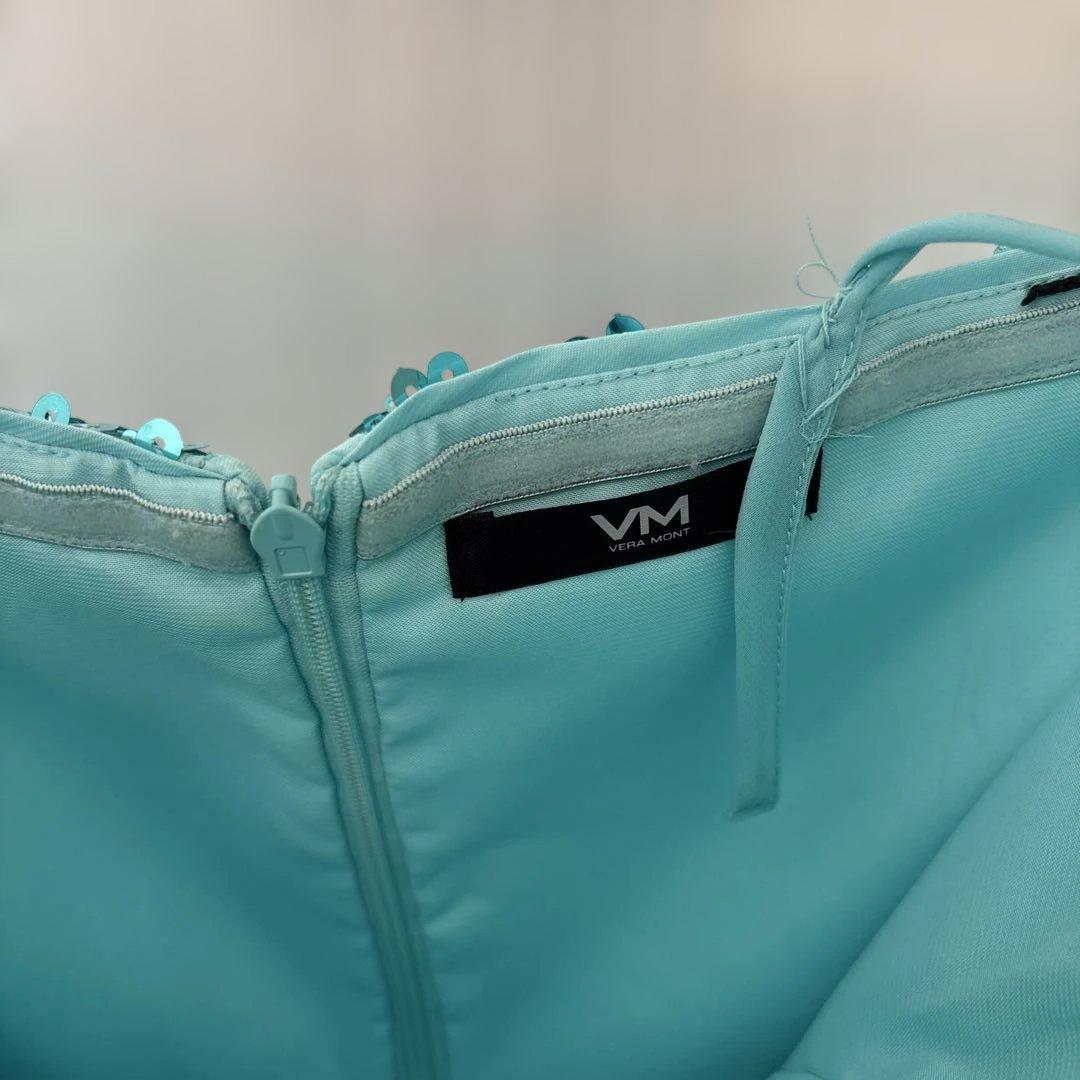Vera Mont ヴェラモン スパンコールドレス ターコイズブルー