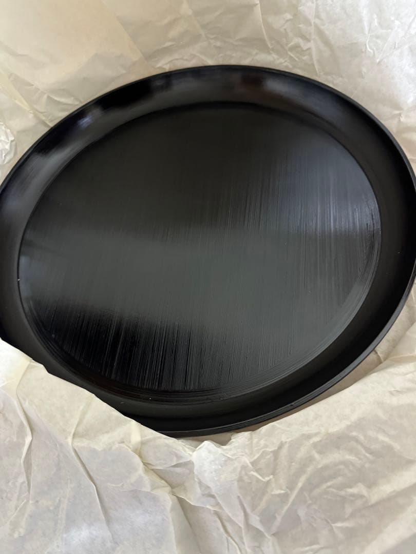 漆器 輪島塗　稻忠 盆 新品　赤　黒2枚セット