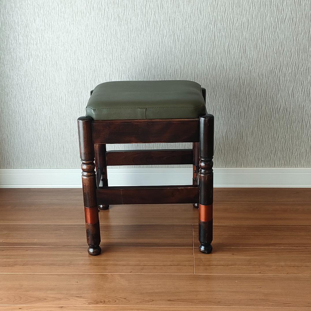 ヴィンテージ　スツール　サイドチェア　オットマン　レザー