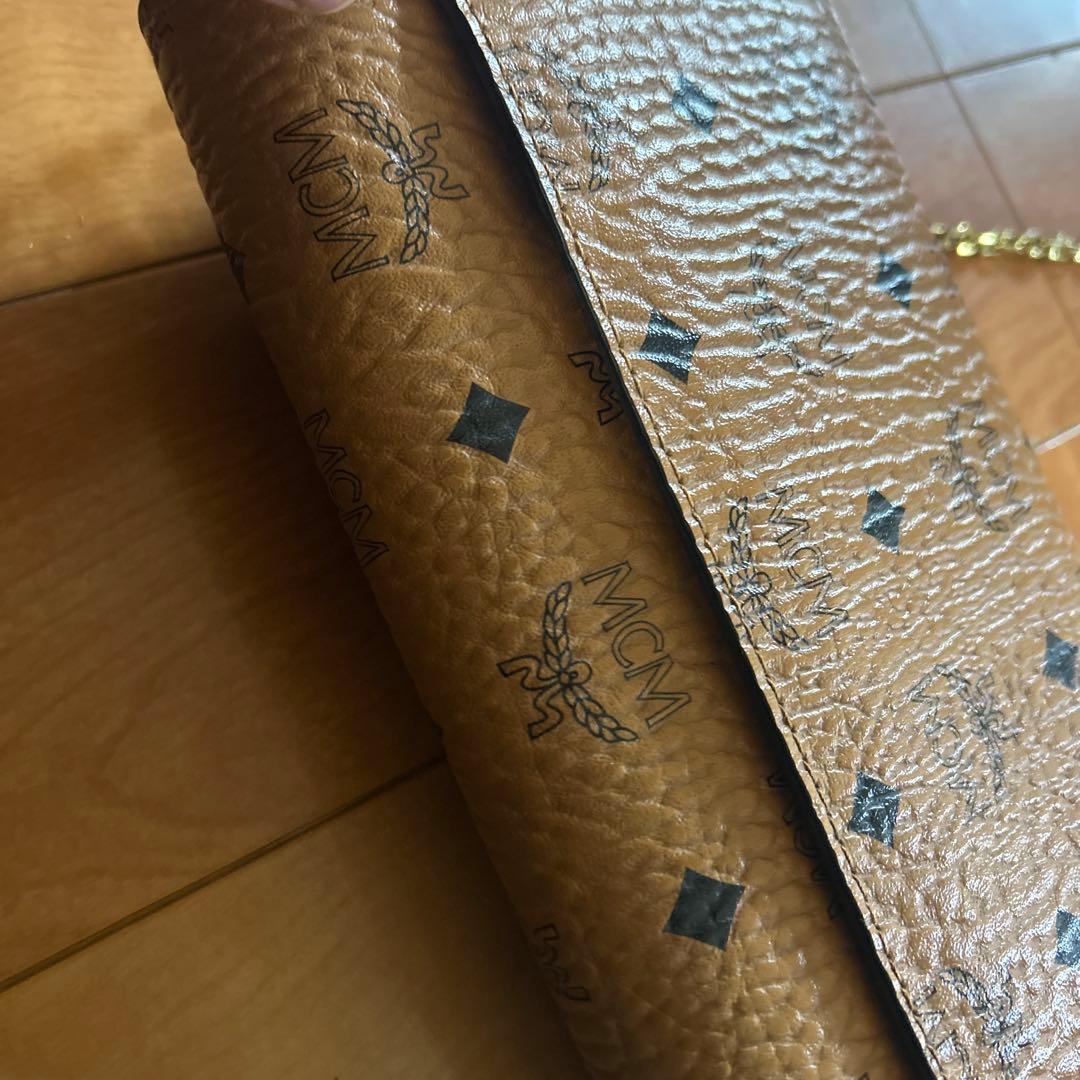 MCM ブラウンレザー ショルダーバッグ