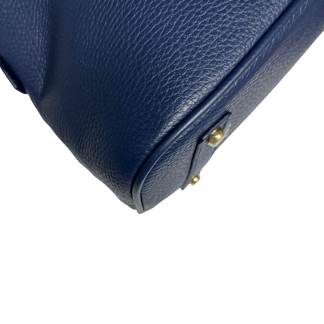 極美品　COCOCELUX GOLD 2WAYバッグ ネイビー 紺 レザー781