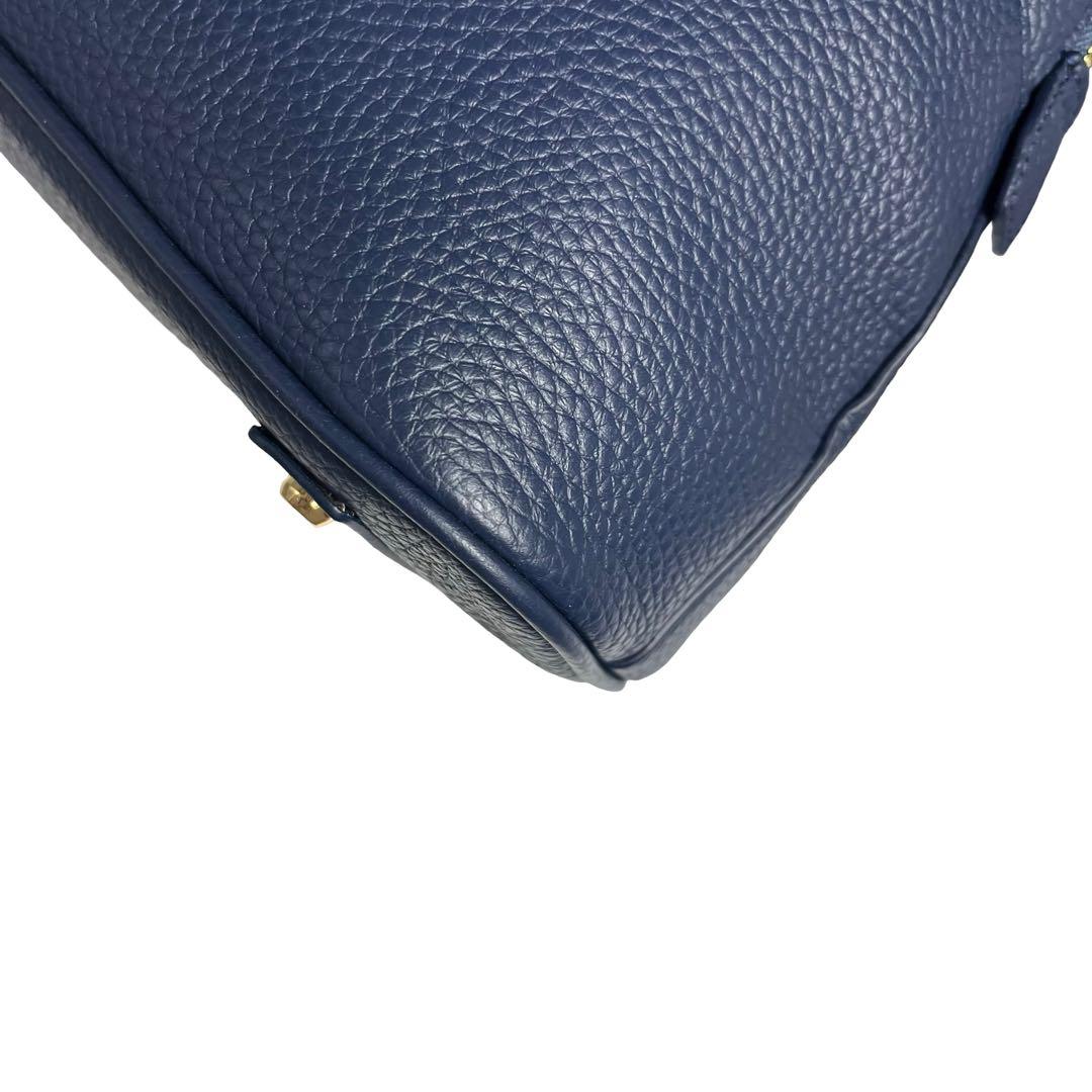 極美品　COCOCELUX GOLD 2WAYバッグ ネイビー 紺 レザー781