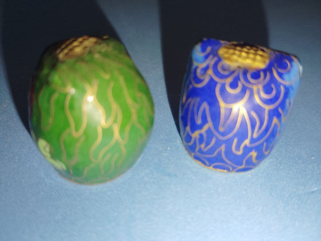 景泰藍 七宝焼、フクロウデザインの指貫き6個セット - メルカリ