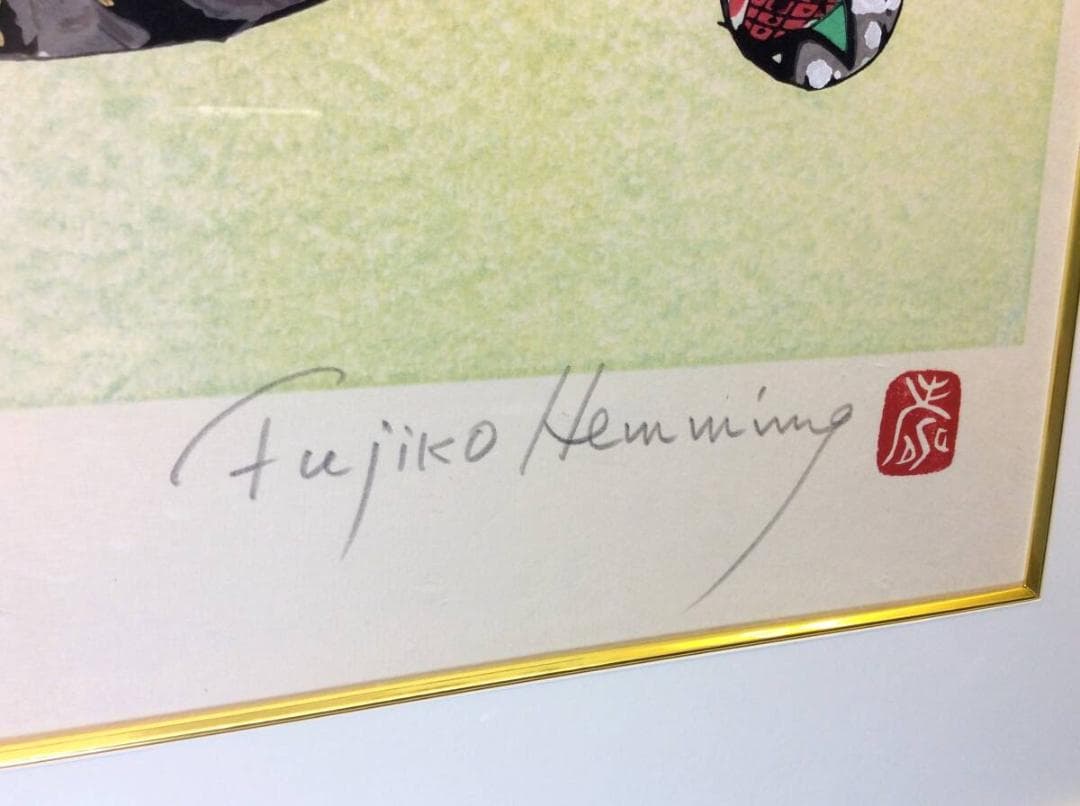 美品 フジ子・ヘミング 「猫十態 クリコ」直筆サイン・限定6番/200部