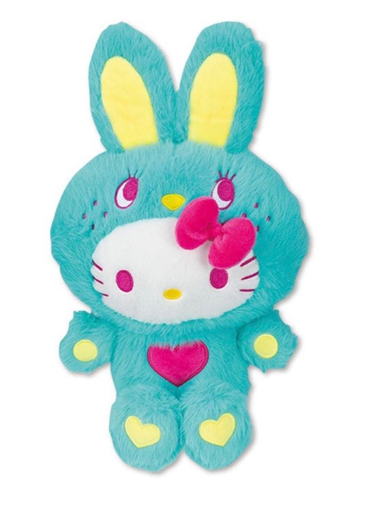 【1/14〆】ハローキティ カラフルバニー　4体 ぬいぐるみ アベイル　サンリオ