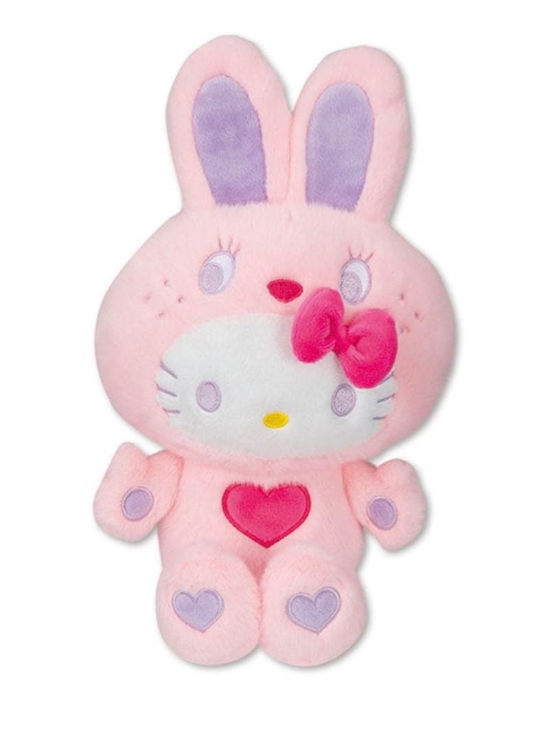 【1/14〆】ハローキティ カラフルバニー　4体 ぬいぐるみ アベイル　サンリオ