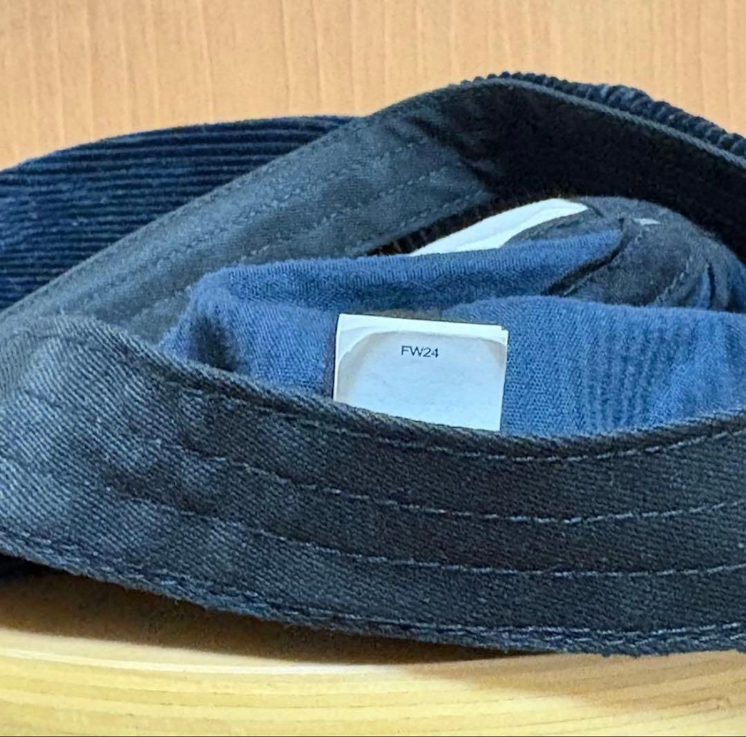 シュプリーム SUPREME Sロゴ キャップ ネイビー 紺 コーデュロイ