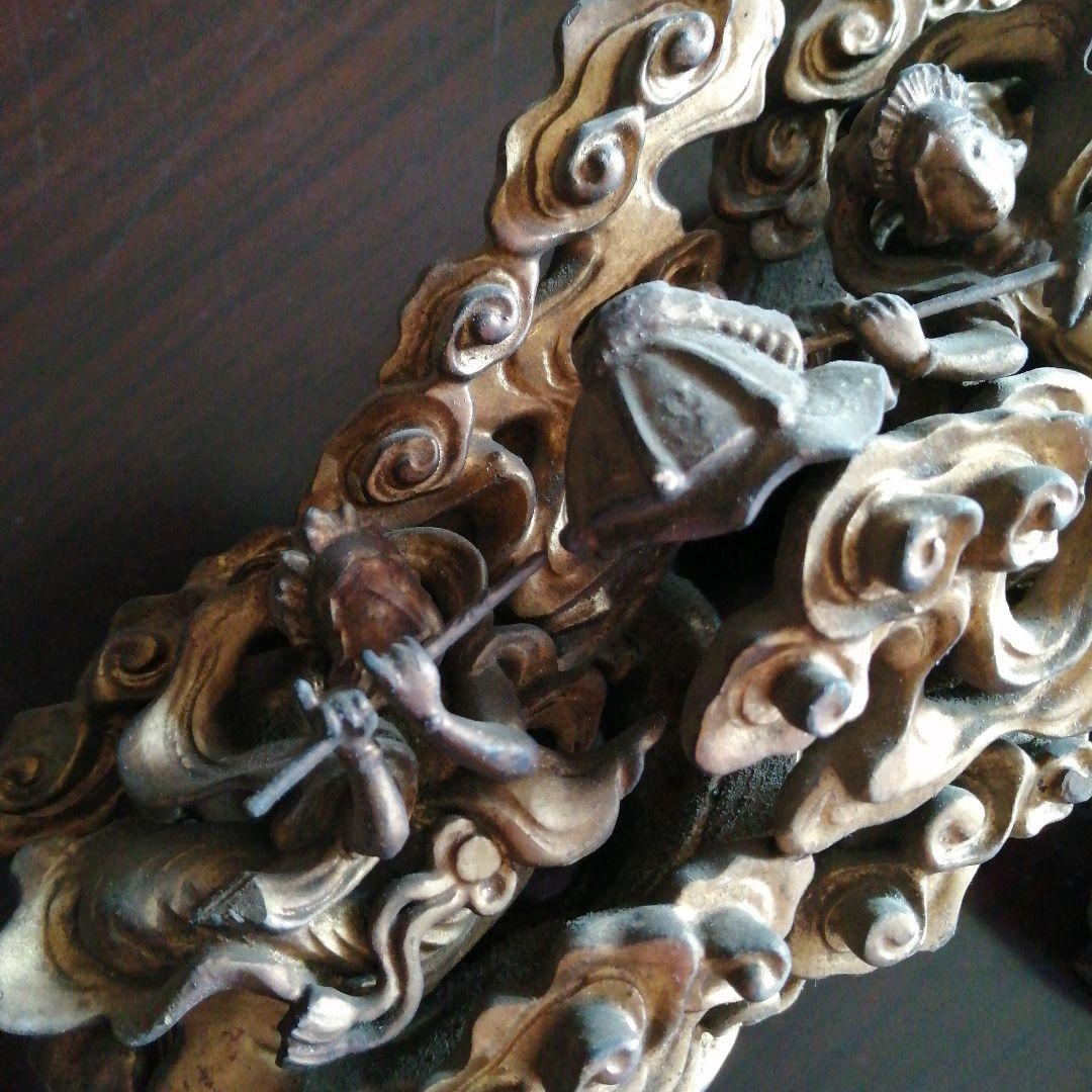 木製仏具 金色天女装飾 20cm 江戸後期～昭和初期