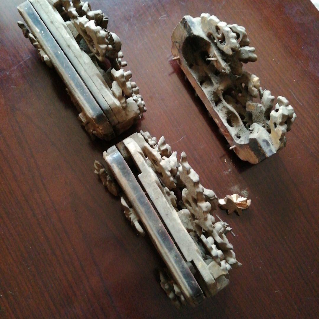 木製仏具 金色天女装飾 20cm 江戸後期～昭和初期