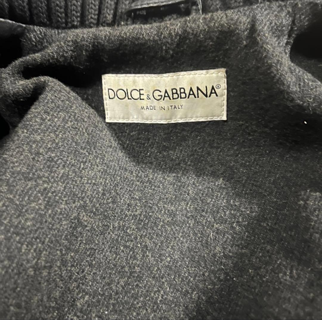 00s DOLCE&GABBANA rib riders jacket