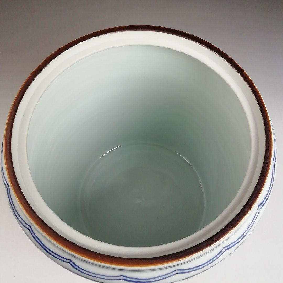 Ｔ９５３　皆具　『染付　桶側』『平安　橋本龍岳 造』　共箱　茶道具