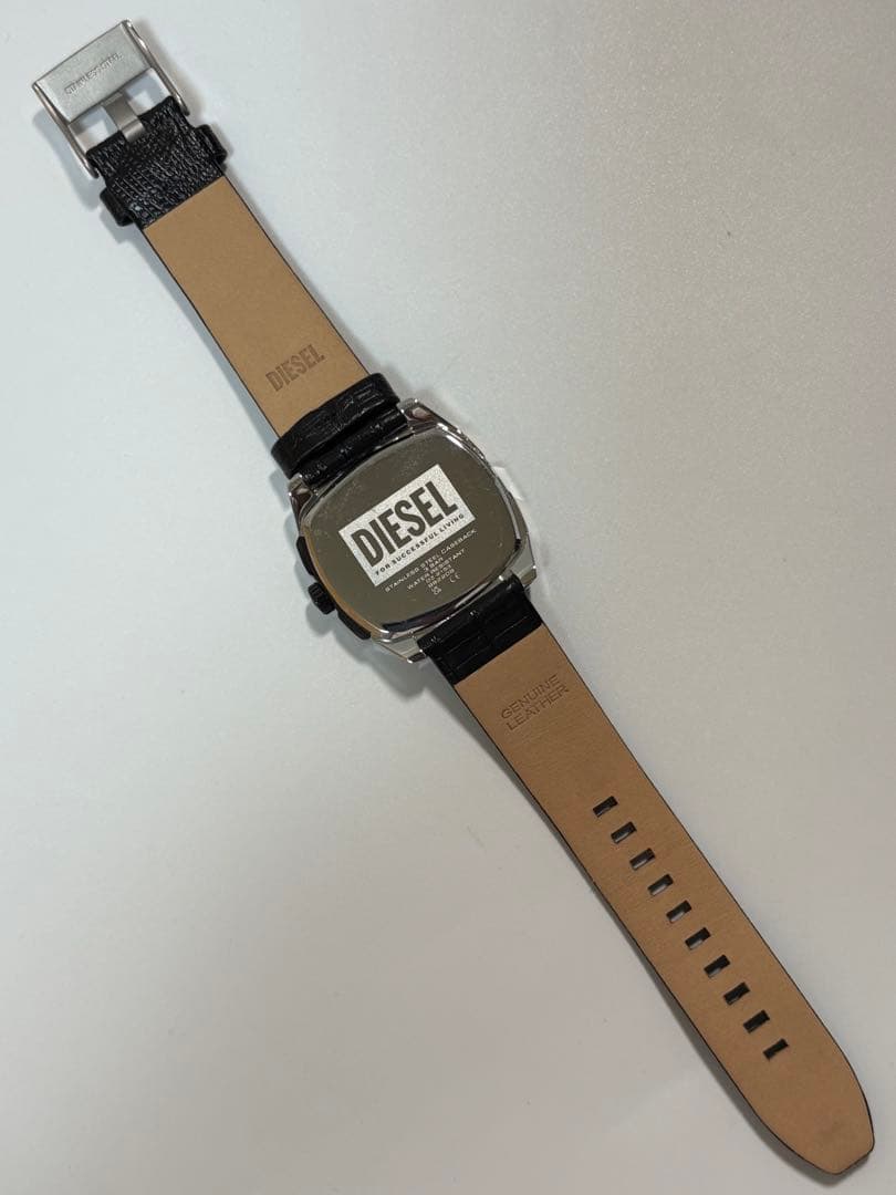 【美品】DIESEL ディーゼル D.V.A DZ-2153 革ベルトブラック